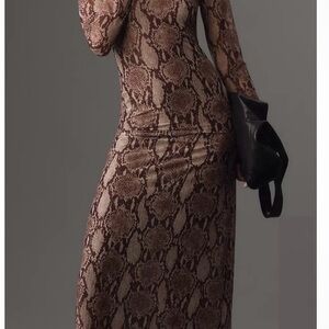 Elegant Snake Print Dress